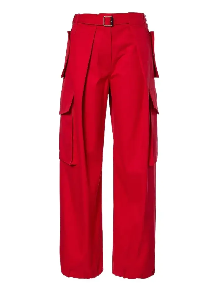 Loewe Cotton and silk gabardine cargo pants