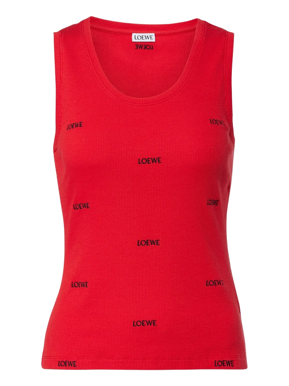 Logo ribbed-knit cotton-blend tank top Logo ribbed-knit cotton-blend tank top