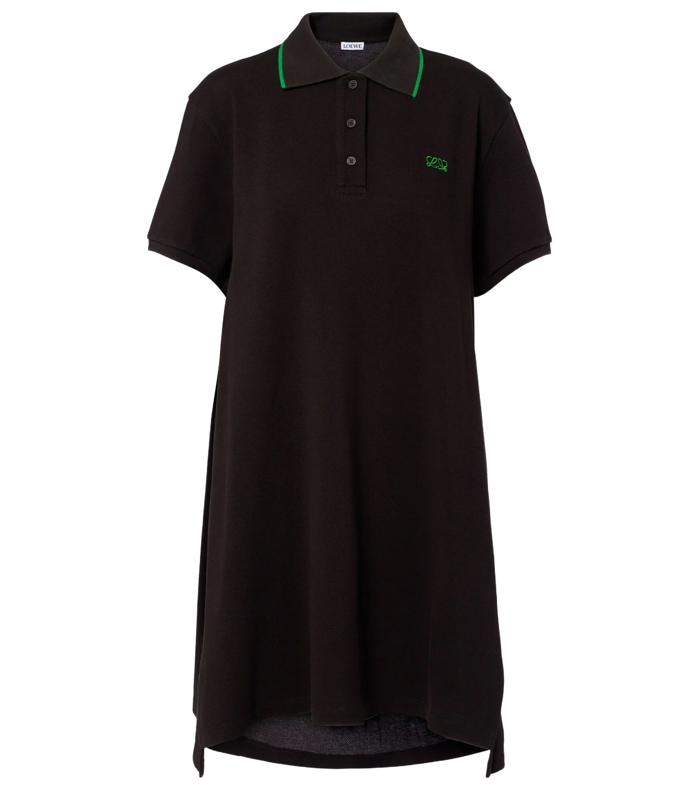 Double L cotton polo piqué dress