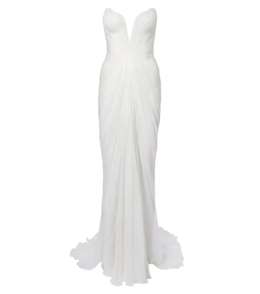 Maria Lucia Hohan Cecilia draped silk muslin bustier gown | Image 1 Maria Lucia Hohan Cecilia draped silk muslin bustier gown | Image 1