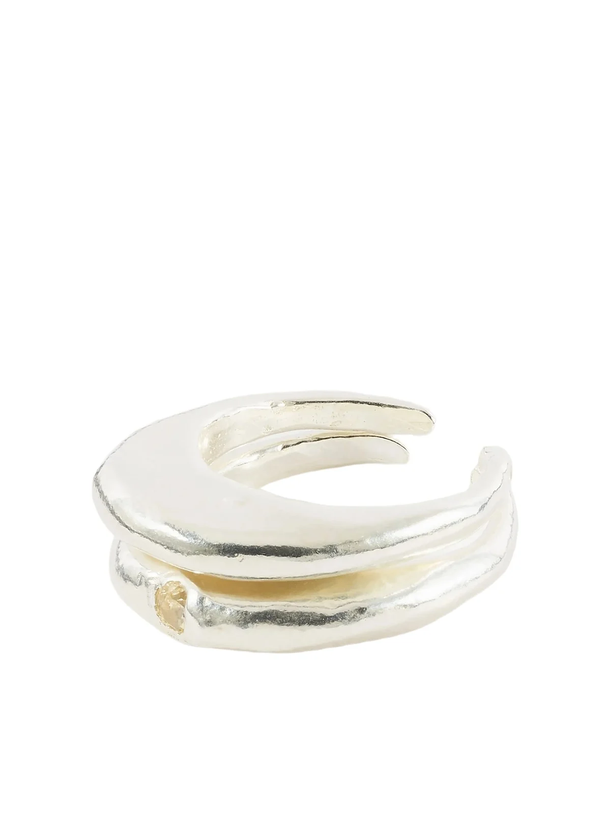 Simuero Sol Y Sombra Sterling Silver And Cubic Zirconia Toe Ring