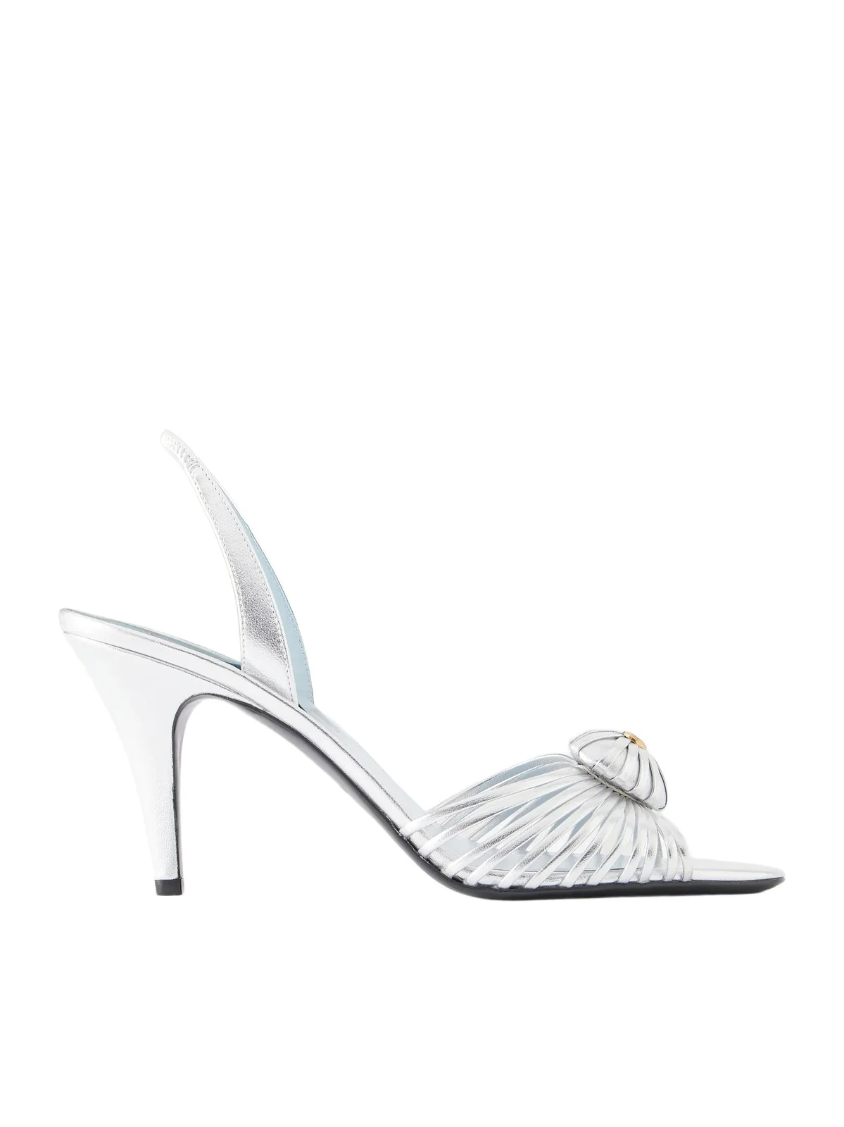 Valentino Garavani Coeur Royal 85 Logo-embellished Metallic Leather Sandals