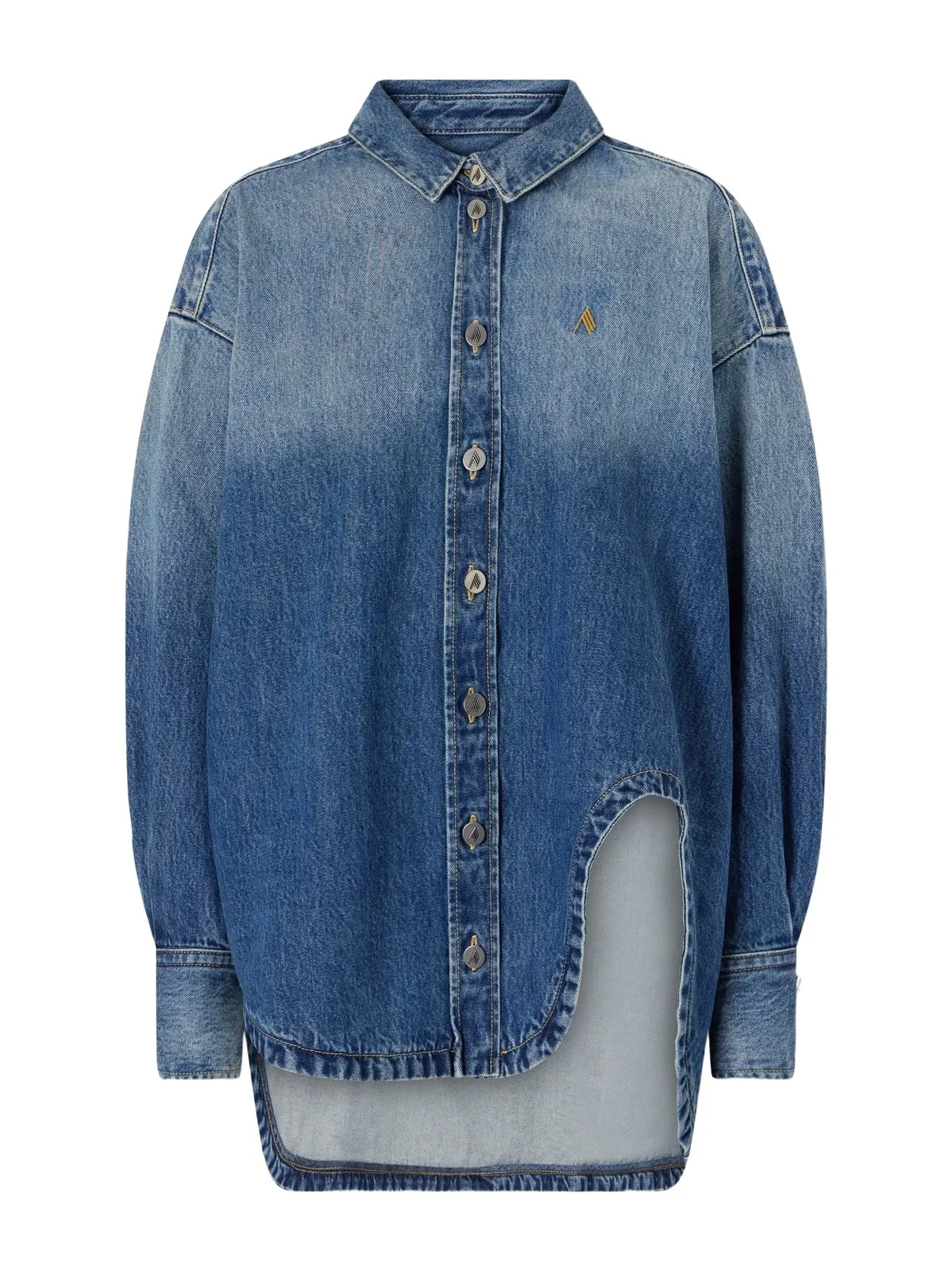 Logo-embroidered Washed Denim Jacket Logo-embroidered Washed Denim Jacket