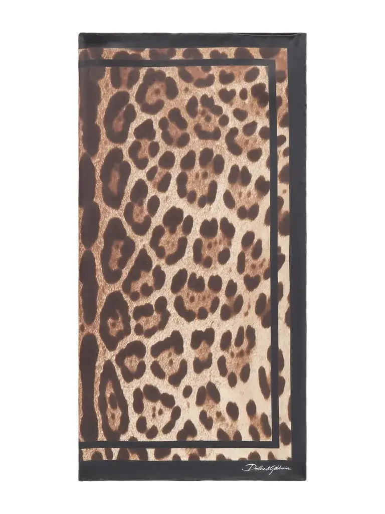 Dolce & Gabbana Leopard-print Silk-twill Scarf | Image 1 Dolce & Gabbana Leopard-print Silk-twill Scarf | Image 1
