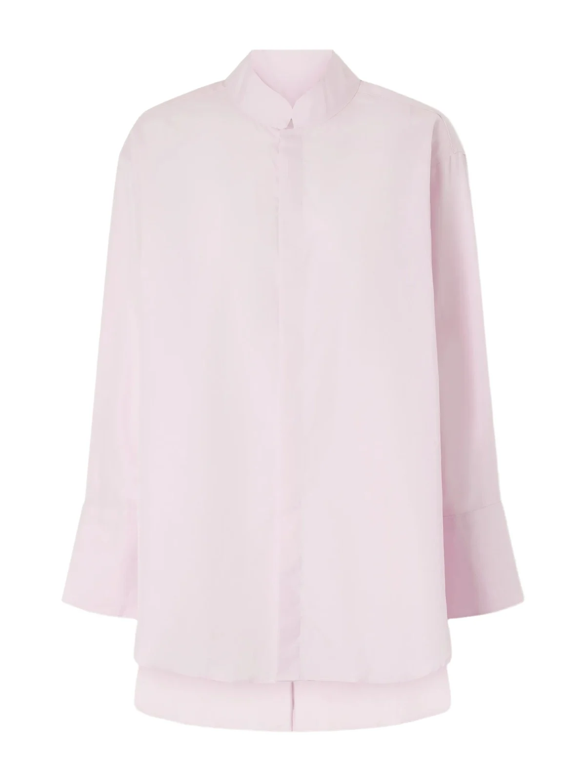 Mandarin-collar Striped Cotton-poplin Tunic Mandarin-collar Striped Cotton-poplin Tunic