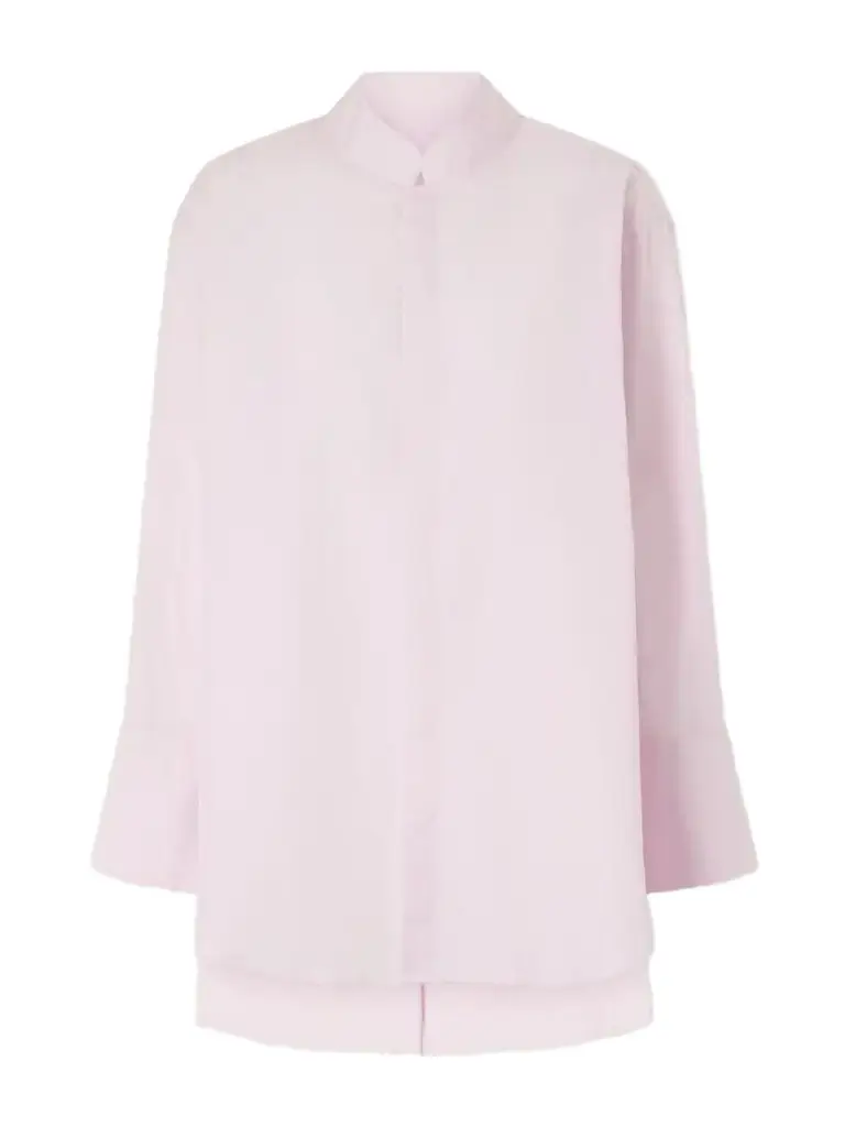 Comme Si Mandarin-collar Striped Cotton-poplin Tunic | Image 1 Comme Si Mandarin-collar Striped Cotton-poplin Tunic | Image 1