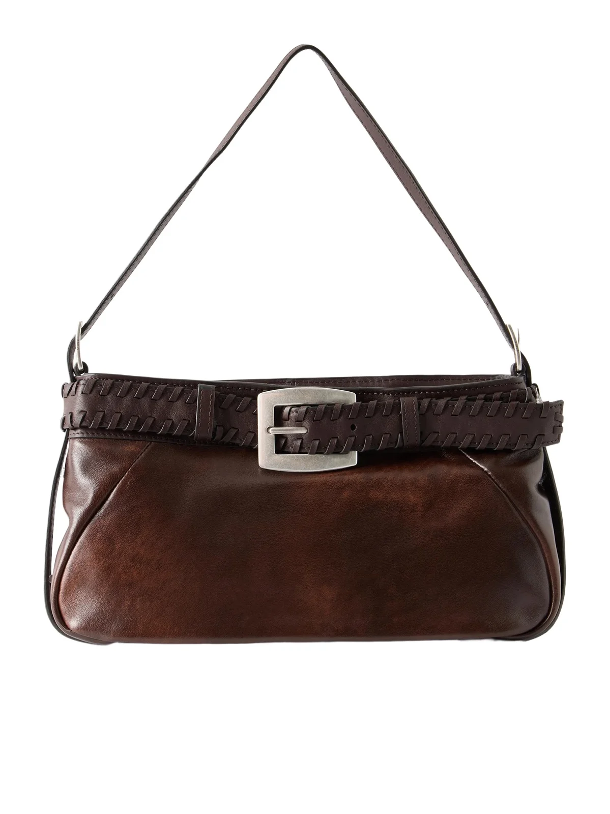 Brooklyn Belted Leather Shoulder Bag