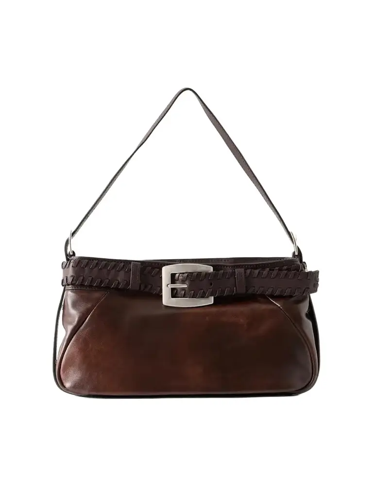 Staud Brooklyn Belted Leather Shoulder Bag | Image 1 Staud Brooklyn Belted Leather Shoulder Bag | Image 1