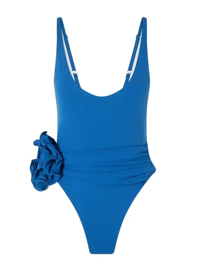 Magda Butrym Embellished Gathered Swimsuit | Image 1 Magda Butrym Embellished Gathered Swimsuit | Image 1