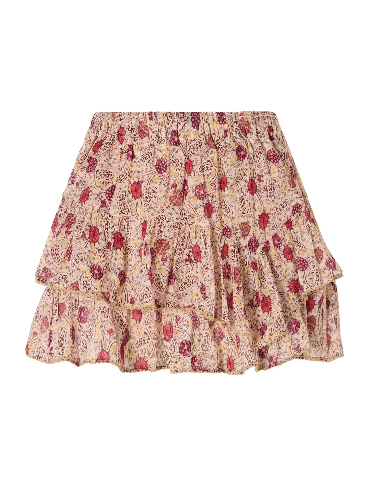 Marant Étoile Jocadia Floral-print Ruffled Organic Cotton-voile Shorts