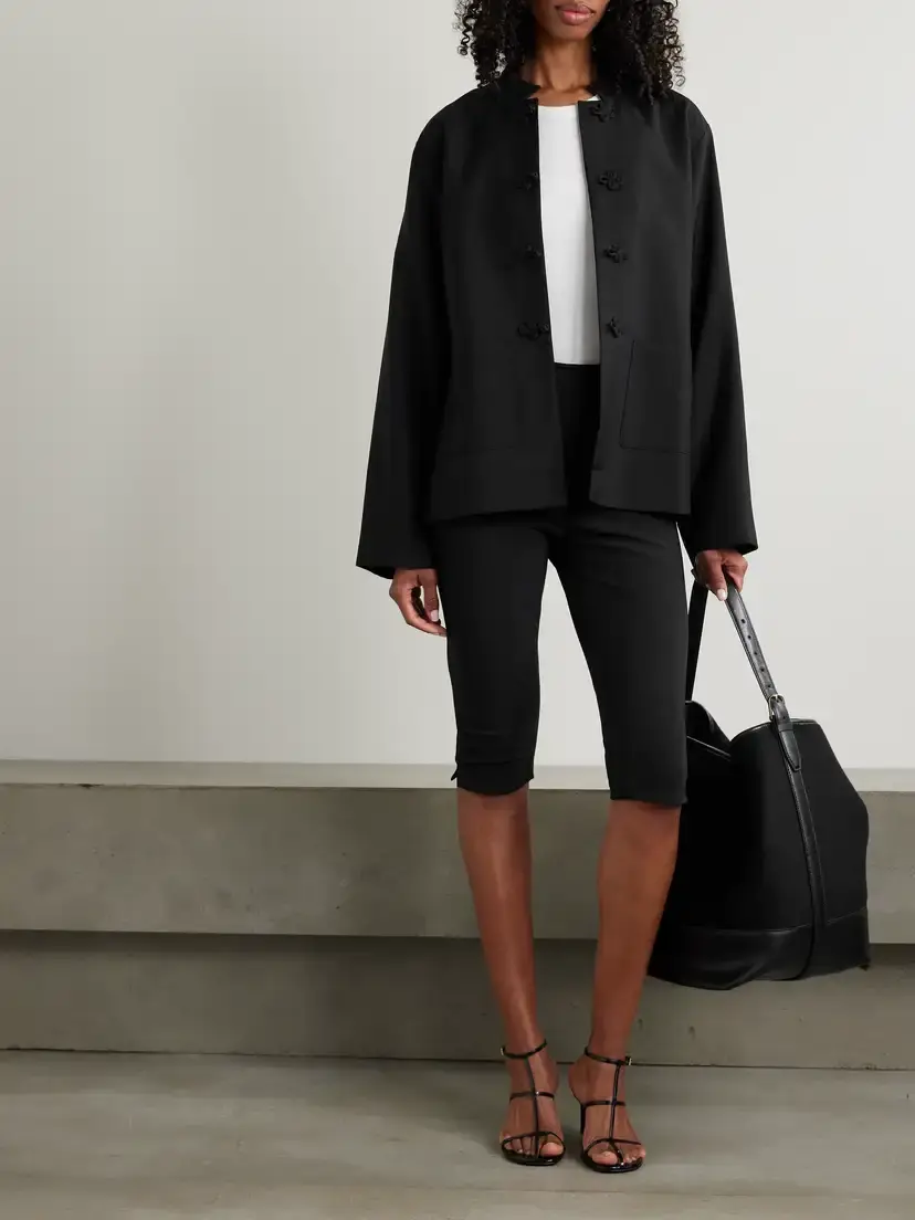 RÓHE Wool And Mohair-blend Jacket - Black | Thumbnail 2 RÓHE Wool And Mohair-blend Jacket - Black | Thumbnail 2