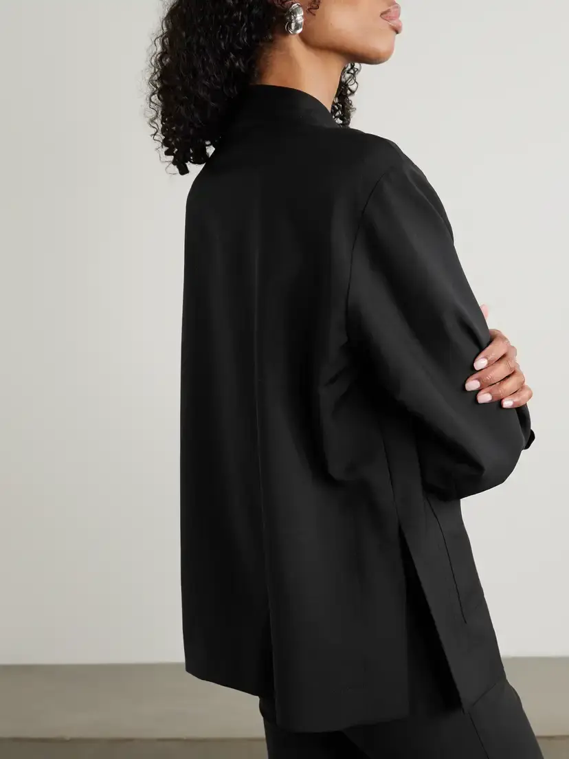 RÓHE Wool And Mohair-blend Jacket - Black | Thumbnail 4 RÓHE Wool And Mohair-blend Jacket - Black | Thumbnail 4