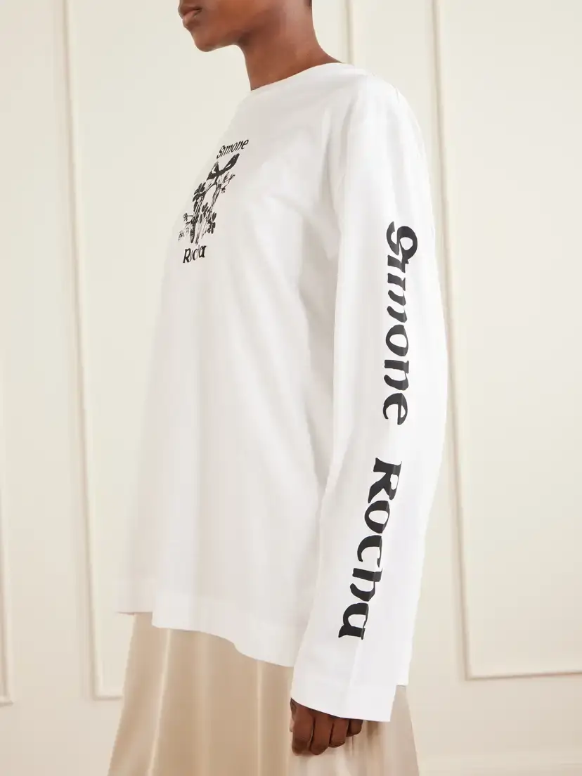 Simone Rocha Logo-printed Cotton-jersey T-shirt | Thumbnail 4