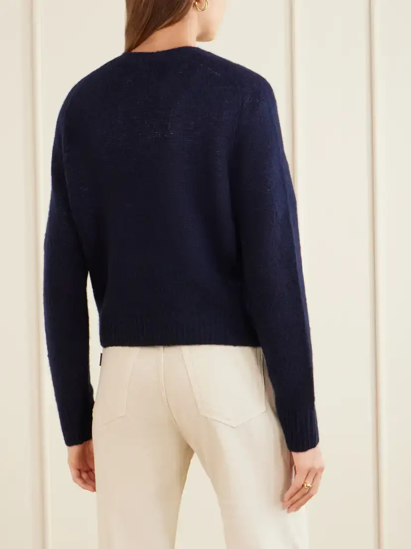 Lisa Yang Solene Cashmere And Silk-blend Sweater - Blue | Thumbnail 4