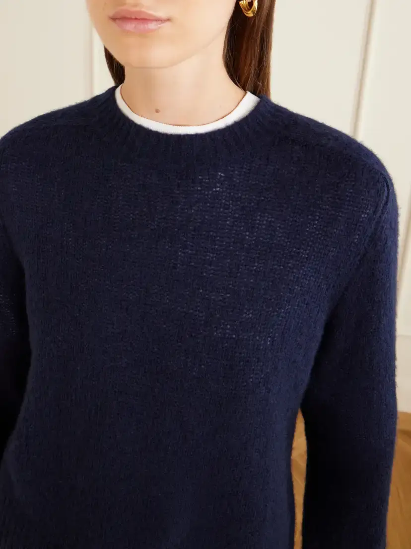 Lisa Yang Solene Cashmere And Silk-blend Sweater - Blue | Thumbnail 5