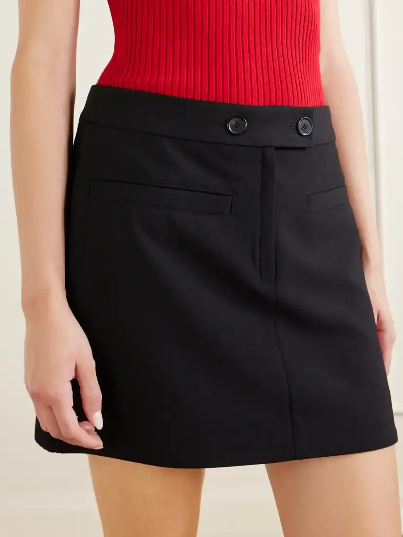 Courrèges Logo-embroidered Twill Mini Skirt | Thumbnail 5 Courrèges Logo-embroidered Twill Mini Skirt | Thumbnail 5