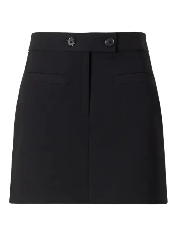 Logo-embroidered Twill Mini Skirt
