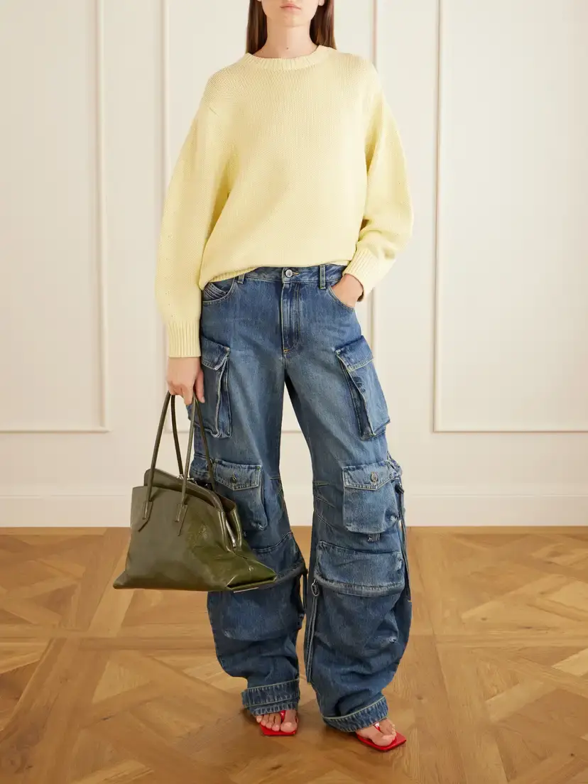 The Attico Tapered Mid-rise Wide-leg Cargo Jeans | Thumbnail 2 The Attico Tapered Mid-rise Wide-leg Cargo Jeans | Thumbnail 2