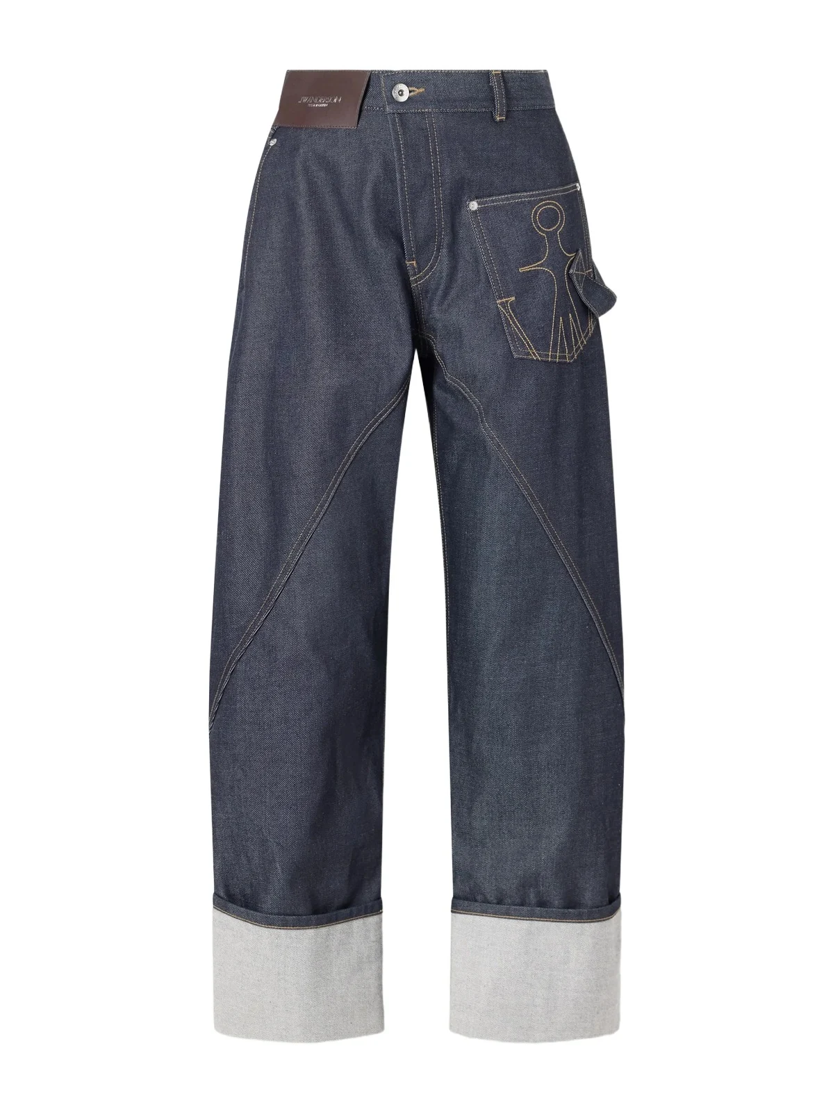 JW Anderson High-rise Embroidered Wide-leg Jeans