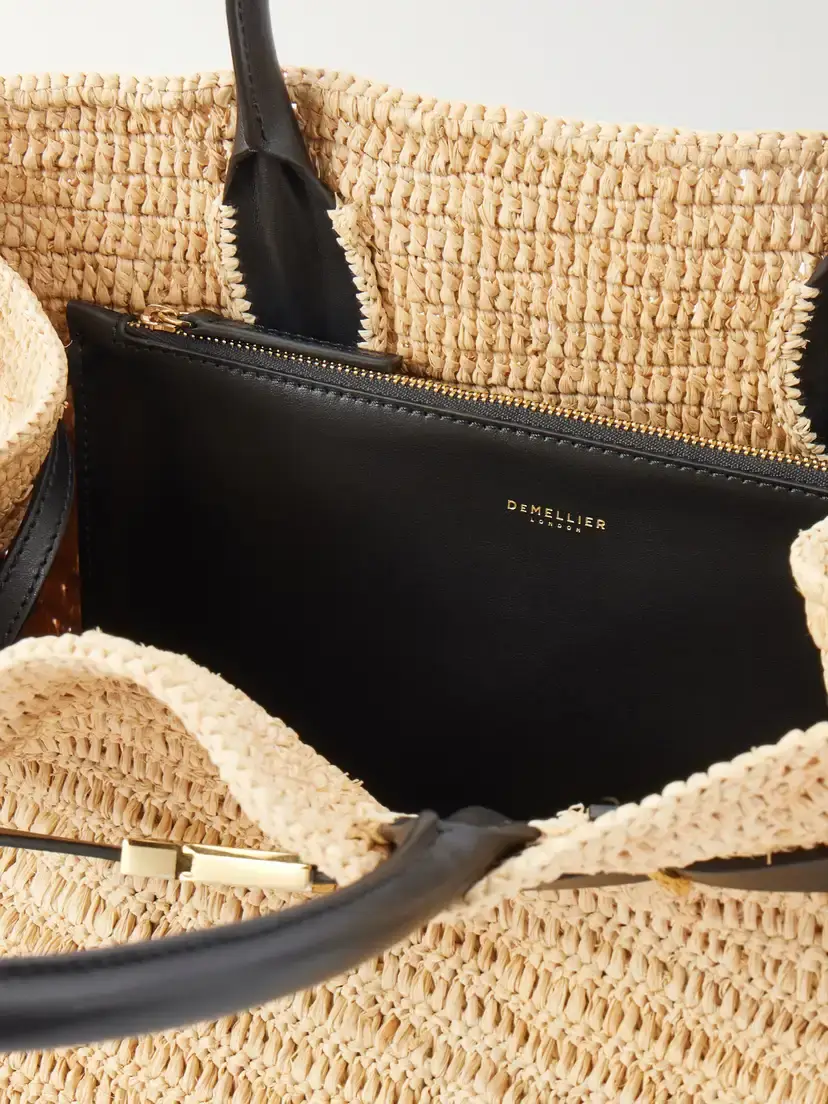 DeMellier Hudson Leather-trimmed Raffia Tote | Thumbnail 6 DeMellier Hudson Leather-trimmed Raffia Tote | Thumbnail 6