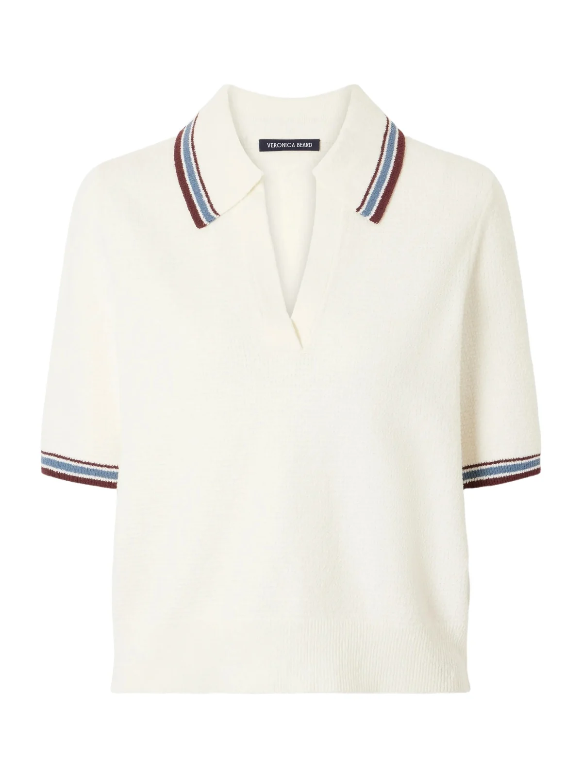 Quinelle Striped Cotton-blend Polo Shirt