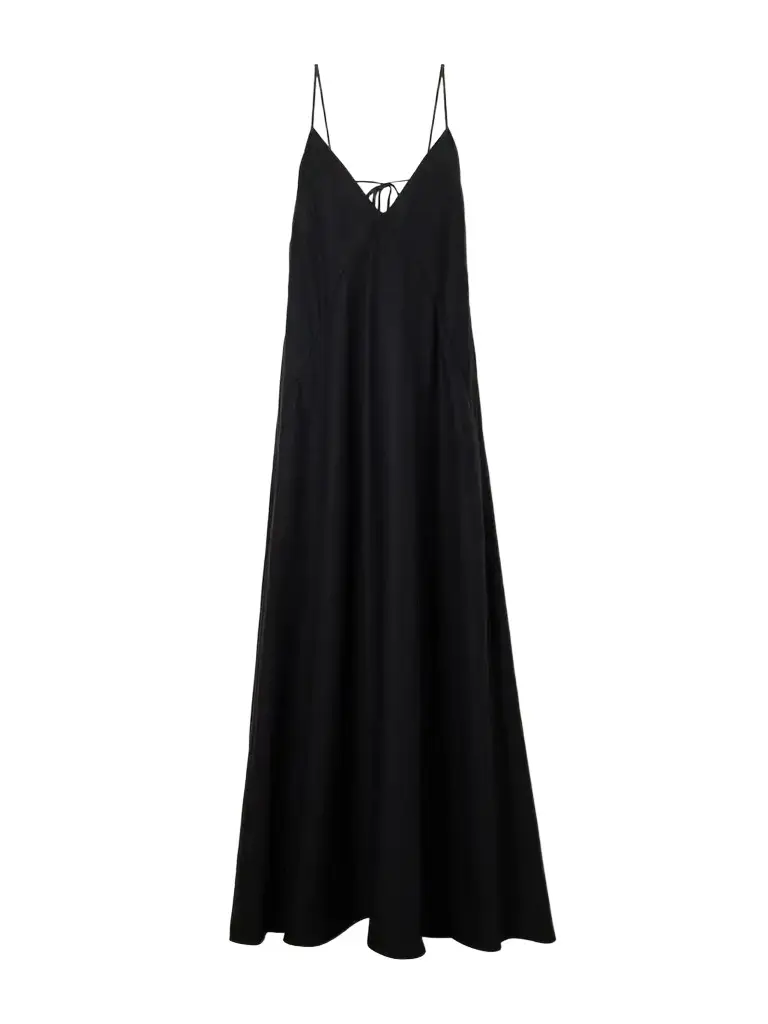 Another Tomorrow Knotted Paneled Linen Maxi Dress | Image 1 Another Tomorrow Knotted Paneled Linen Maxi Dress | Image 1