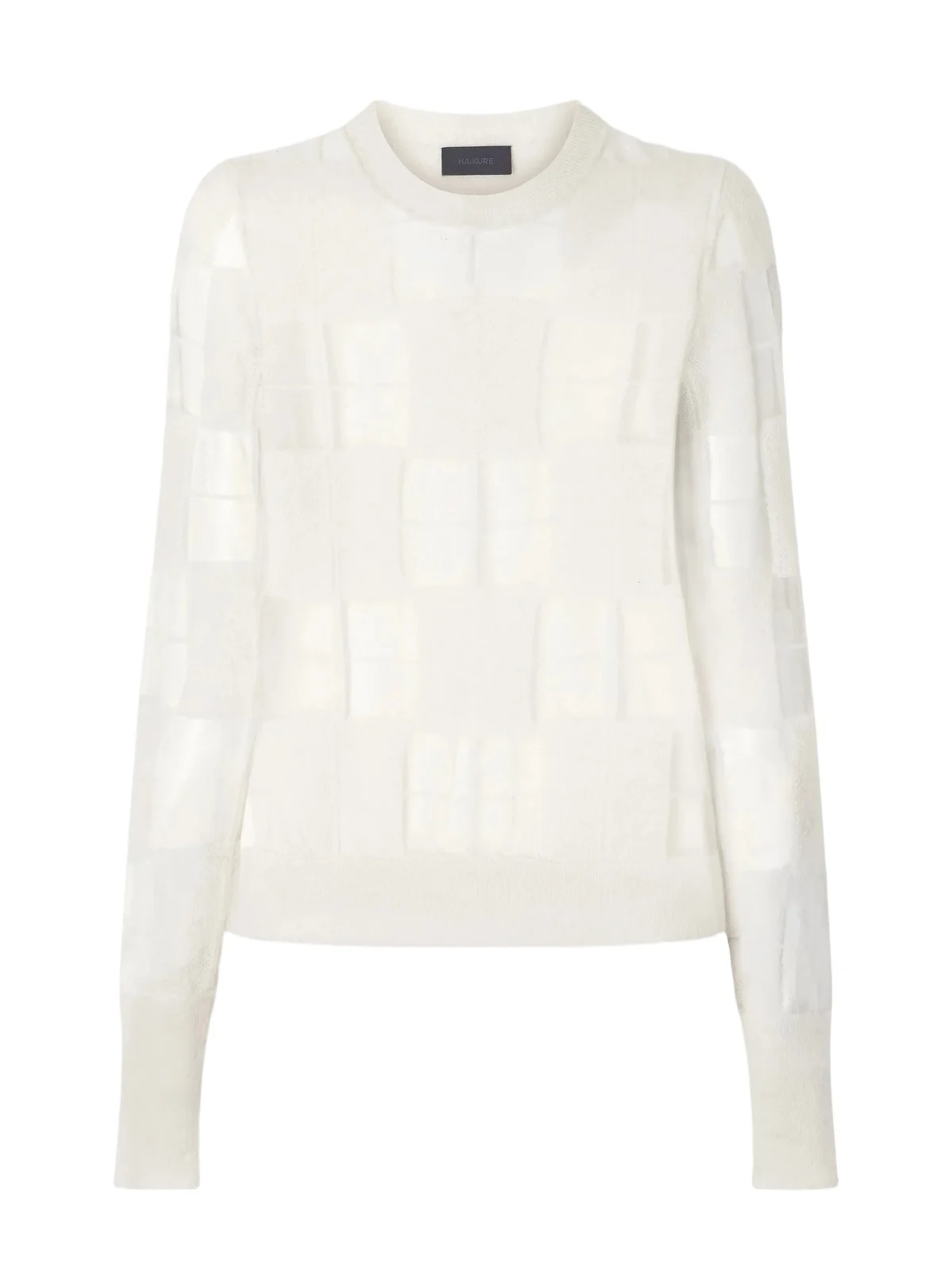 Paul Checked Mesh-trimmed Knitted Sweater Paul Checked Mesh-trimmed Knitted Sweater