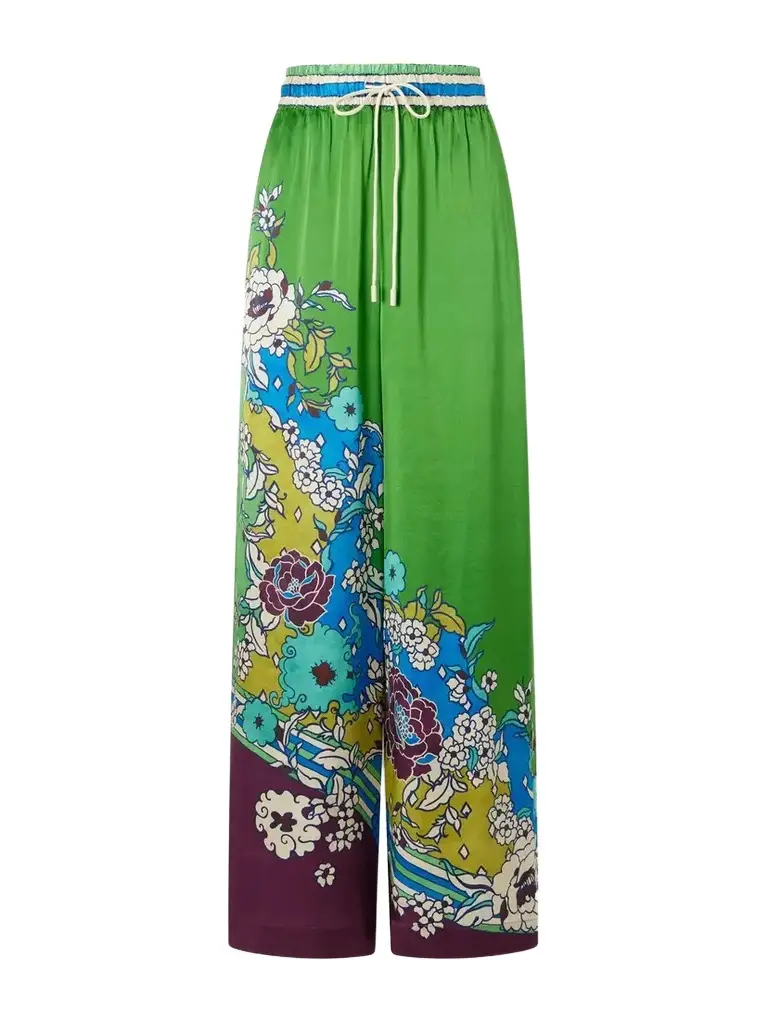 ALÉMAIS Nanci Floral-print Silk-satn Wide-leg Pants | Image 1 ALÉMAIS Nanci Floral-print Silk-satn Wide-leg Pants | Image 1