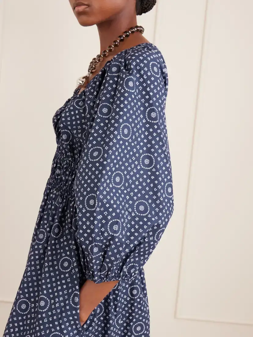 Matteau Shirred Paisley-print Organic Cotton Midi Dress | Thumbnail 4 Matteau Shirred Paisley-print Organic Cotton Midi Dress | Thumbnail 4
