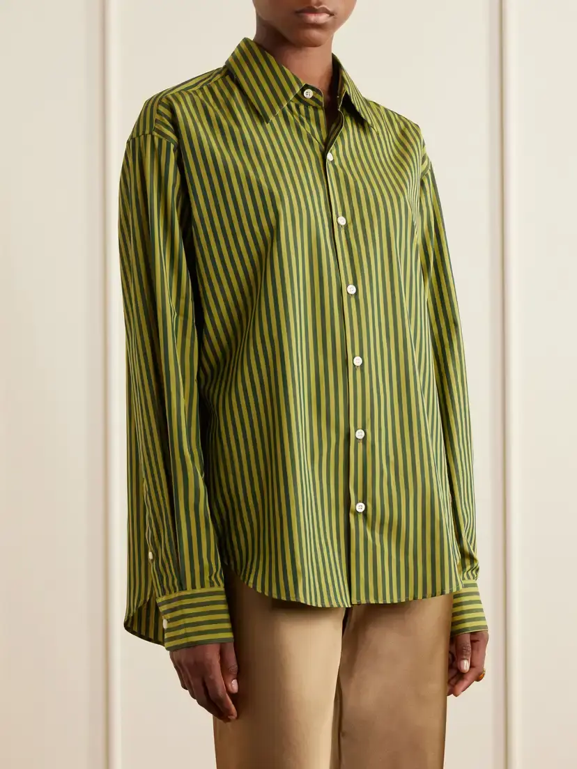 Comme Si La Classica Striped Cotton-poplin Shirt | Thumbnail 3 Comme Si La Classica Striped Cotton-poplin Shirt | Thumbnail 3