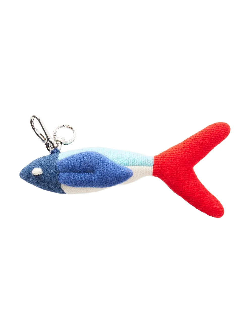 The Elder Statesman Fish Patchwork Knitted Cashmere Keychain