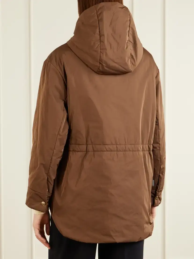 Max Mara Charme Hooded Belted Shell Jacket | Thumbnail 4 Max Mara Charme Hooded Belted Shell Jacket | Thumbnail 4