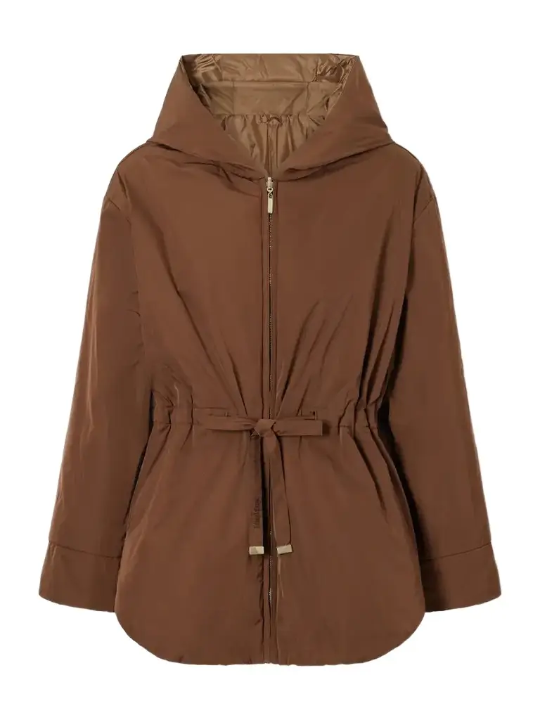 Max Mara Hooded Belted Shell Jacket | Image 1 Max Mara Hooded Belted Shell Jacket | Image 1