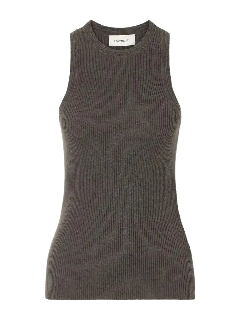 Lisa Yang Amya Ribbed Cotton And Cashmere-blend Tank | Image 1 Lisa Yang Amya Ribbed Cotton And Cashmere-blend Tank | Image 1