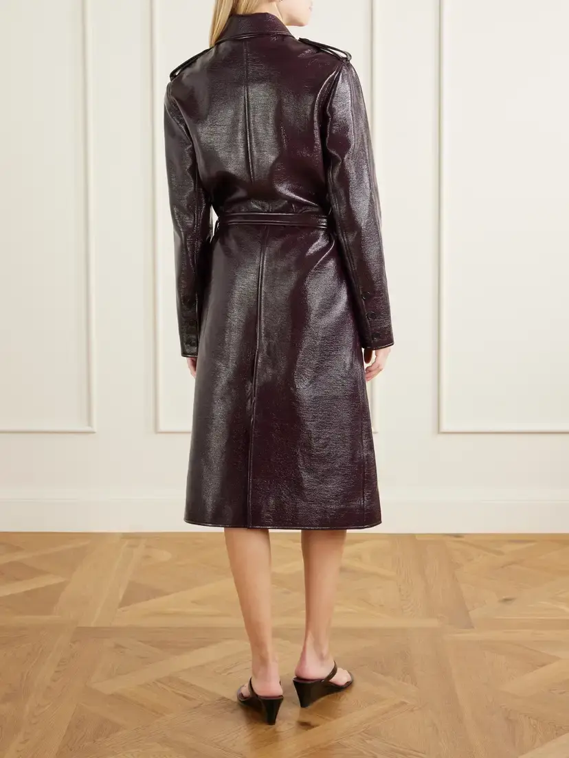 Courrèges Belted Cotton-blend Vinyl Trench Coat | Thumbnail 3