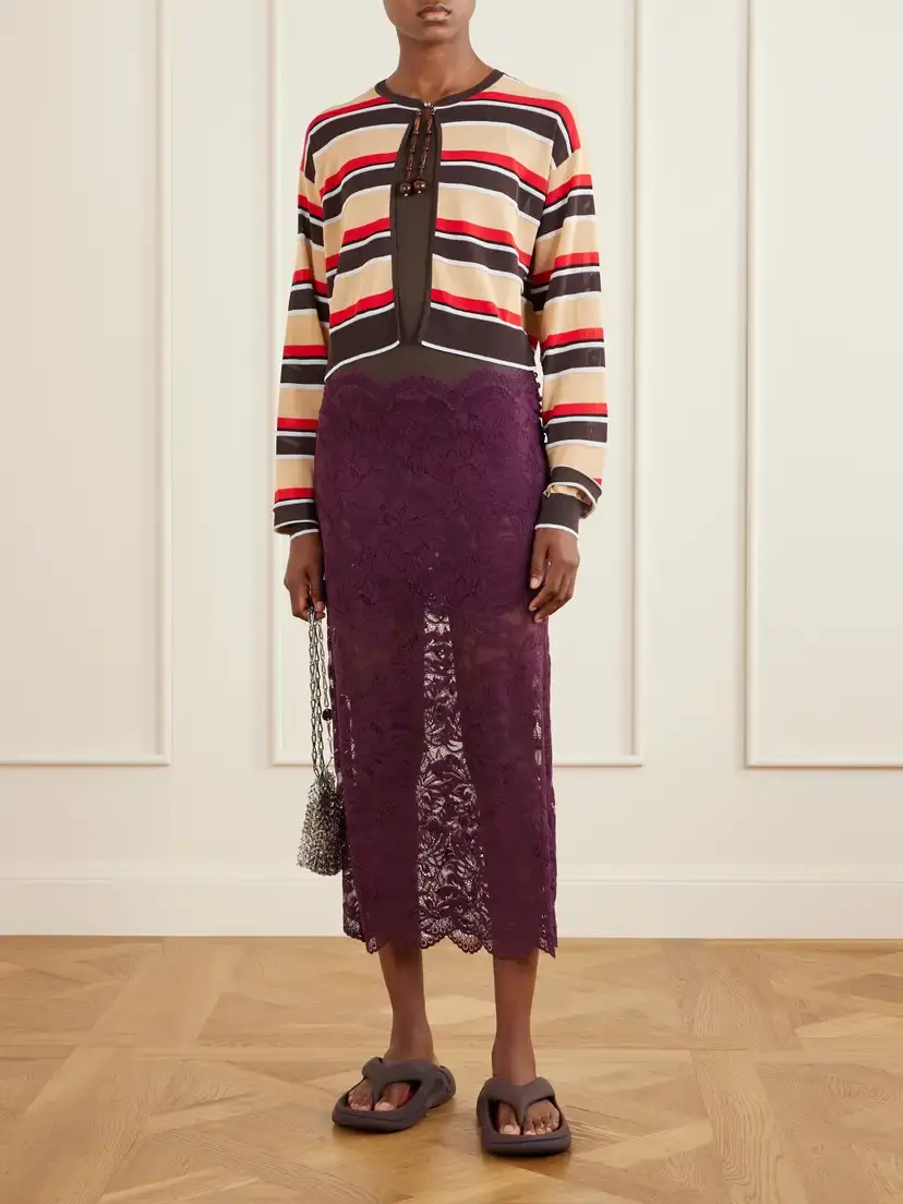 Rabanne Bead-embellished Lace Midi Skirt | Thumbnail 2 Rabanne Bead-embellished Lace Midi Skirt | Thumbnail 2