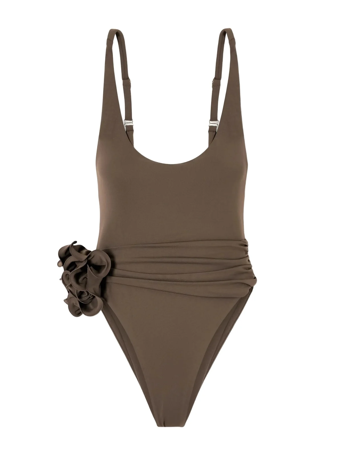 Floral-appliquéd Gathered Swimsuit Floral-appliquéd Gathered Swimsuit