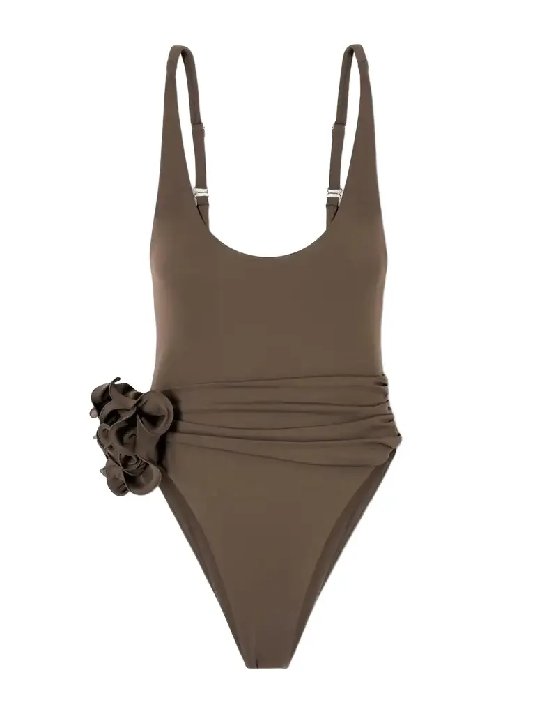 Magda Butrym Embellished Gathered Swimsuit | Image 1 Magda Butrym Embellished Gathered Swimsuit | Image 1