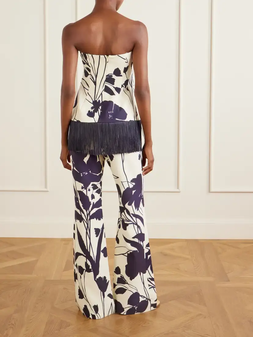 Cara Cara Benita Fringed Floral-print Stretch-crepe Tank | Thumbnail 3 Cara Cara Benita Fringed Floral-print Stretch-crepe Tank | Thumbnail 3