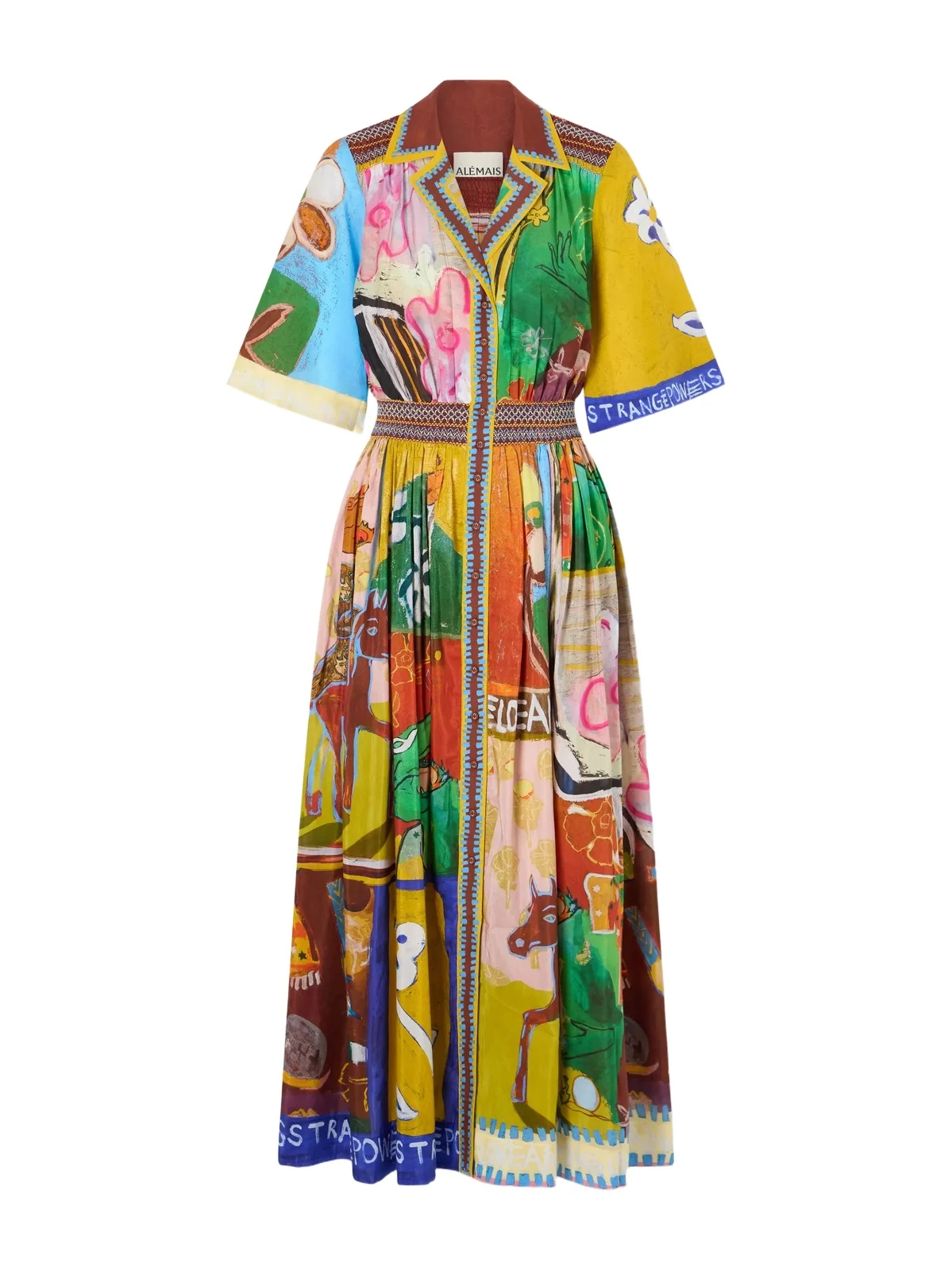 Mlak Shirred Pleated Printed Cotton And Silk-blend Voile Midi Dress Mlak Shirred Pleated Printed Cotton And Silk-blend Voile Midi Dress