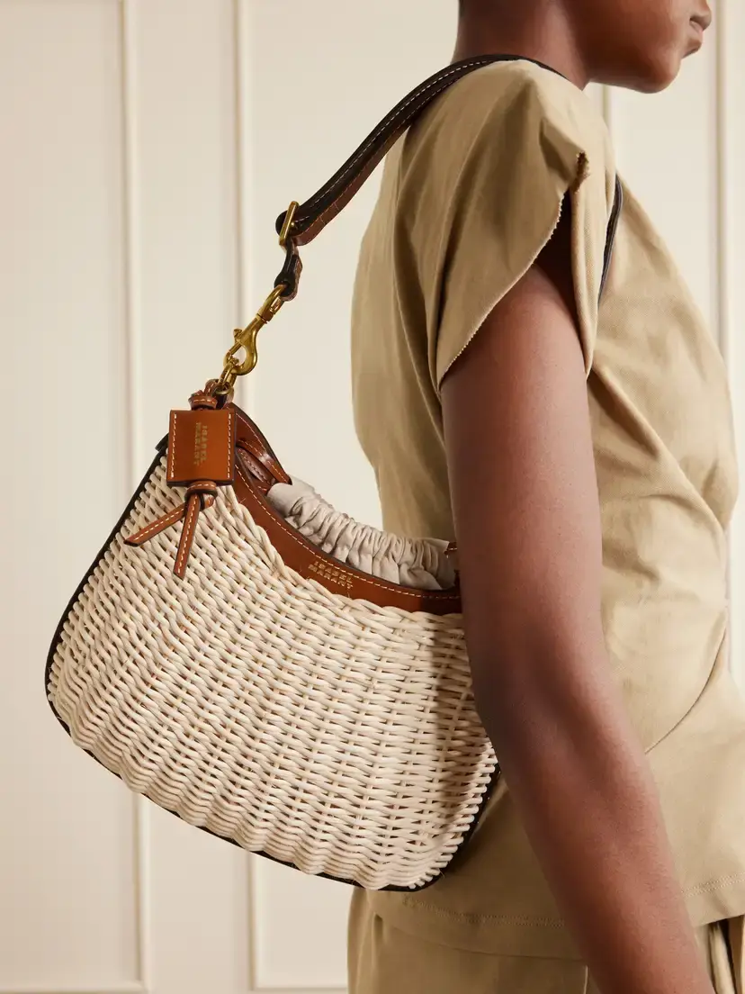 Isabel Marant Oskan Wicker Leather-trimmed Wicker Shoulder Bag | Thumbnail 2 Isabel Marant Oskan Wicker Leather-trimmed Wicker Shoulder Bag | Thumbnail 2