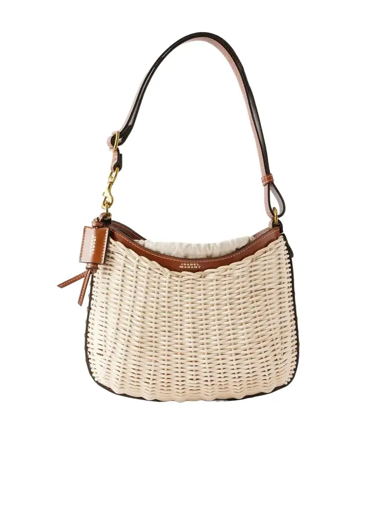 Isabel Marant Oskan Wicker Leather-trimmed Wicker Shoulder Bag | Image 1 Isabel Marant Oskan Wicker Leather-trimmed Wicker Shoulder Bag | Image 1