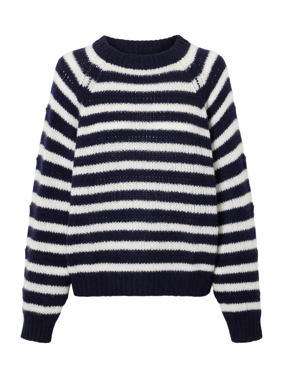 Reni Striped Cashmere And Silk-blend Sweater - Blue