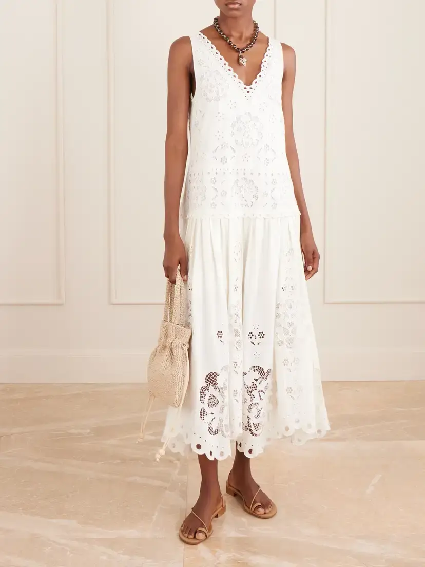 Sea Gardener Broderie Anglaise Cotton-blend Dress | Thumbnail 2 Sea Gardener Broderie Anglaise Cotton-blend Dress | Thumbnail 2
