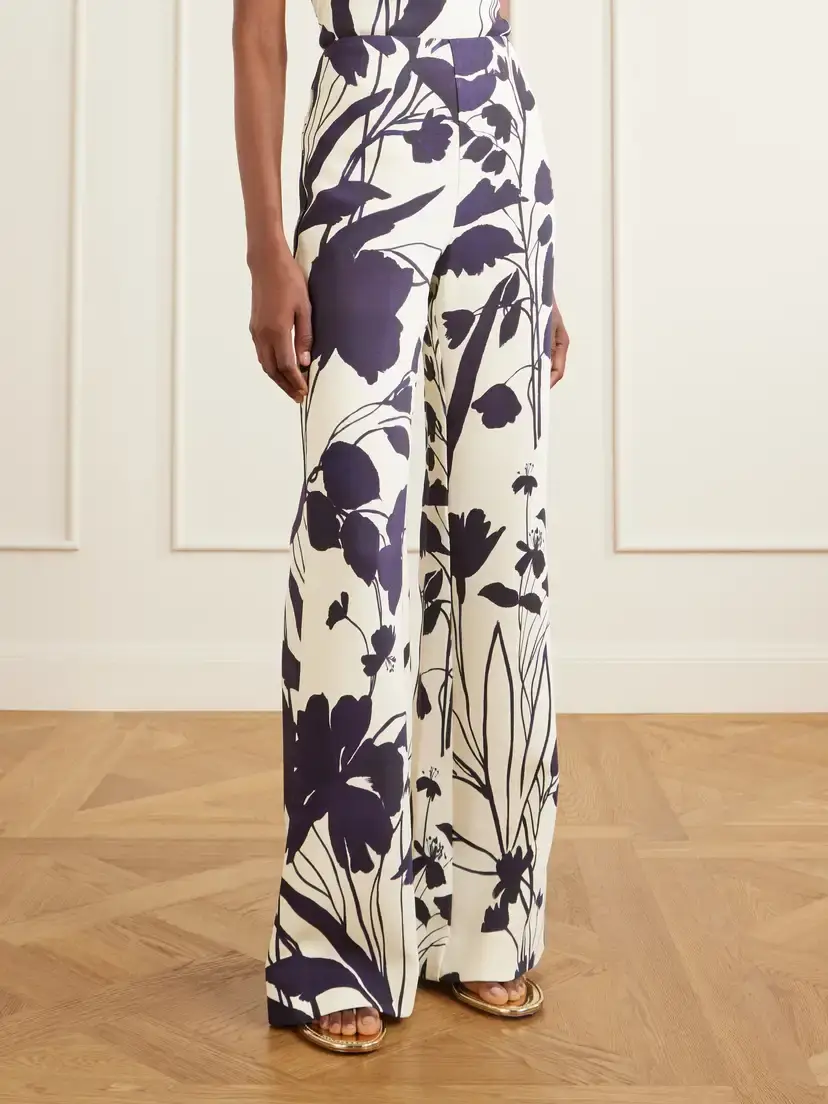 Cara Cara Pisa Floral-print Stretch-crepe Wide-leg Pants | Thumbnail 3 Cara Cara Pisa Floral-print Stretch-crepe Wide-leg Pants | Thumbnail 3
