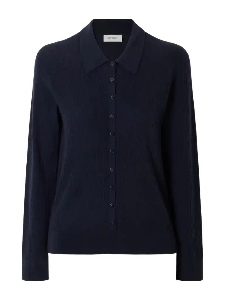 Lisa Yang Agata Ribbed Cashmere Cardigan | Image 1 Lisa Yang Agata Ribbed Cashmere Cardigan | Image 1