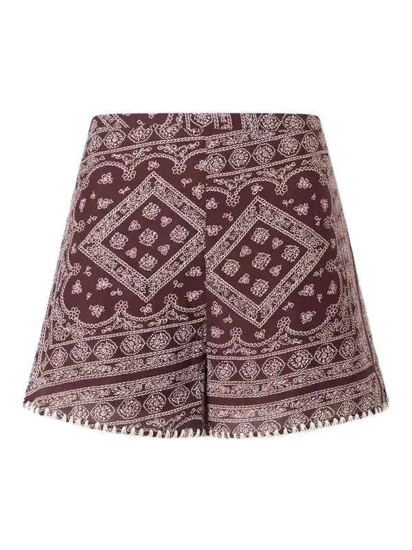 Veronica Beard Tennison Printed Cotton-blend Voile Shorts