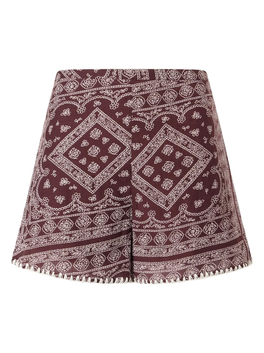 Tennison Printed Cotton-blend Voile Shorts
