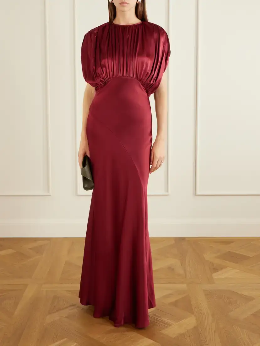 Tove Coco Gathered Satin Maxi Dress | Thumbnail 2 Tove Coco Gathered Satin Maxi Dress | Thumbnail 2