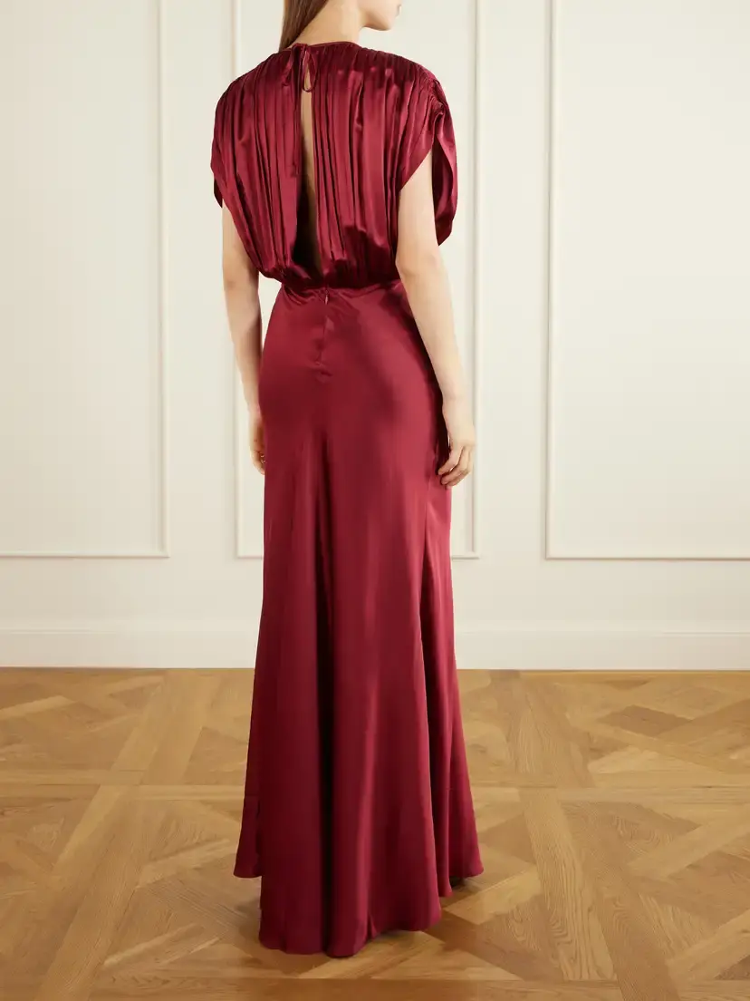 Tove Coco Gathered Satin Maxi Dress | Thumbnail 3 Tove Coco Gathered Satin Maxi Dress | Thumbnail 3